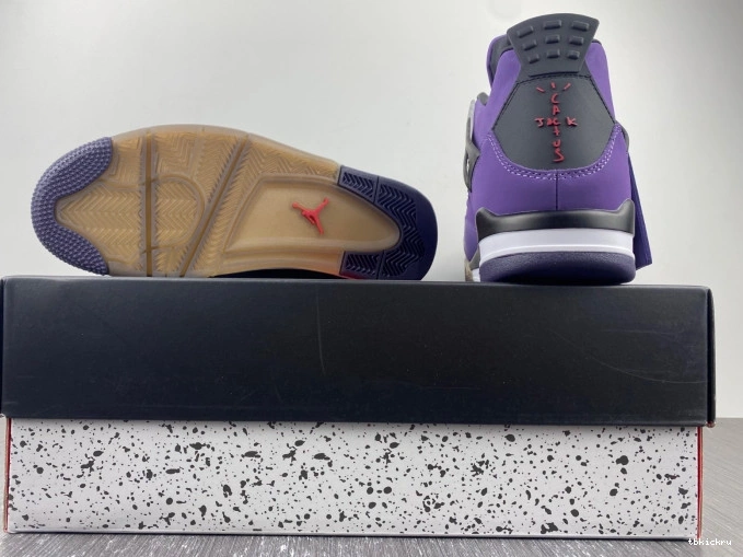 Reps TBkick and Family) Retro 4 (Friends Jordan 766296 LN4 Scott Travis Purple 0812